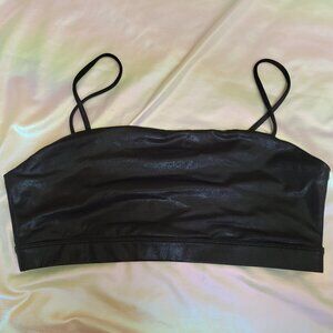 GRRRL Galactic Black Sleek Strap Sports Bra Size XL "Kim / Amenah" Sparkly Top